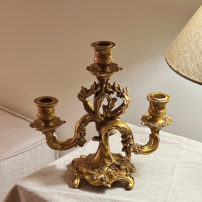 Candle Supplies Luxury - 바로크 레트로 캔들 홀더 고급 테이블