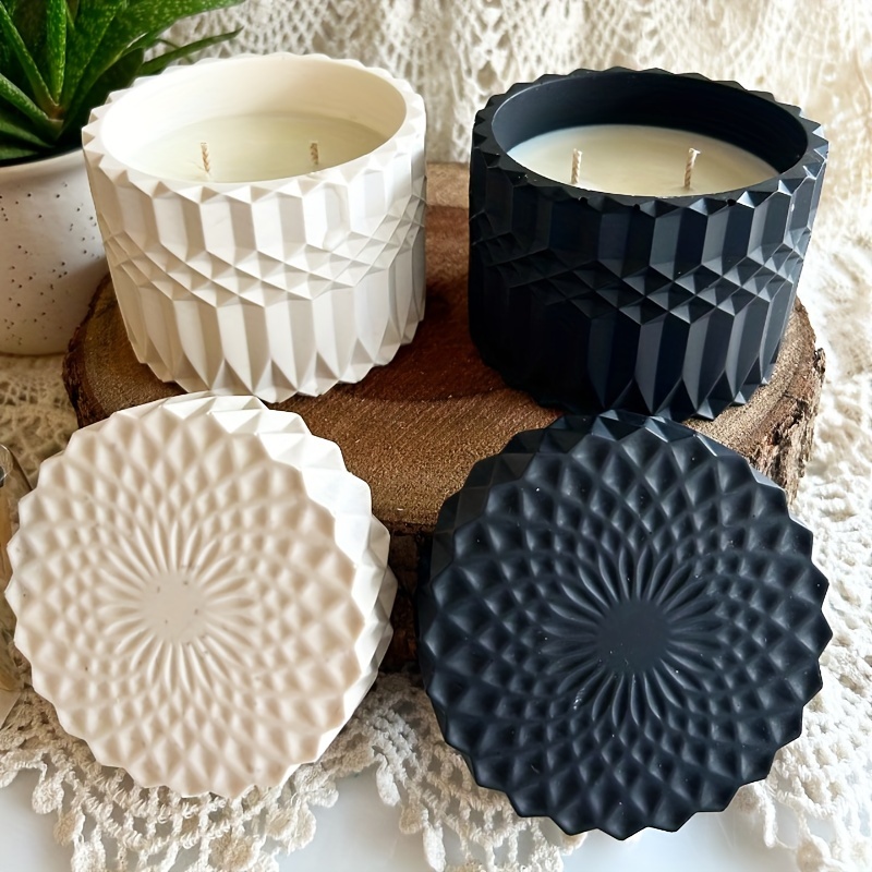 Candle Supplies Jars - 1세트 리플 캔들 컵 레진 몰드