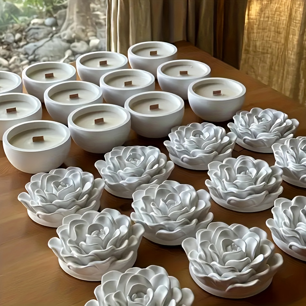 꽃무늬 레진용 실리콘 몰드, 뚜껑이 있는 실리콘 캔들  - Candle Supplies Jars 리뷰 및 가격