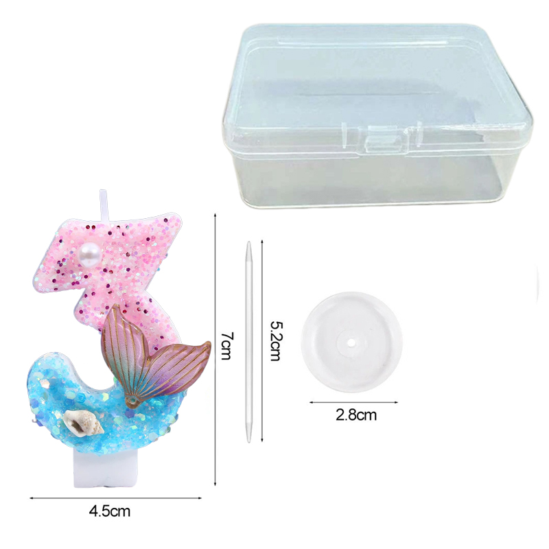 그라데이션 블루 쉘 펄 크리에이티브 디지털 생일 초 - - Candle Supplies Usa 리뷰 및 가격