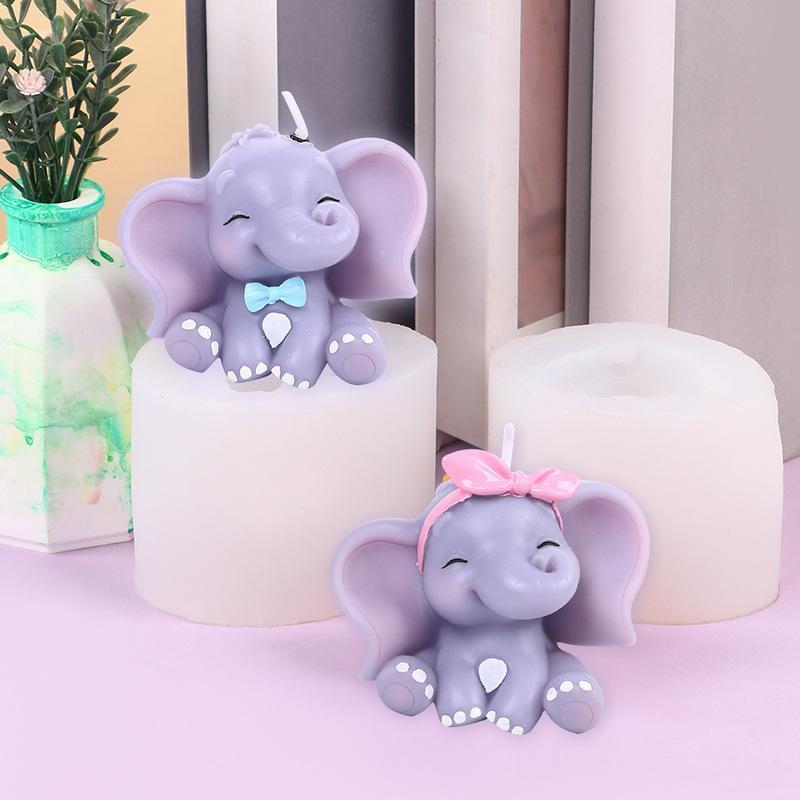 귀여운 3D 코끼리 실리콘 캔들 몰드, 쉽게 분리되는  - Candle Supplies Free Shipping 리뷰 및 가격