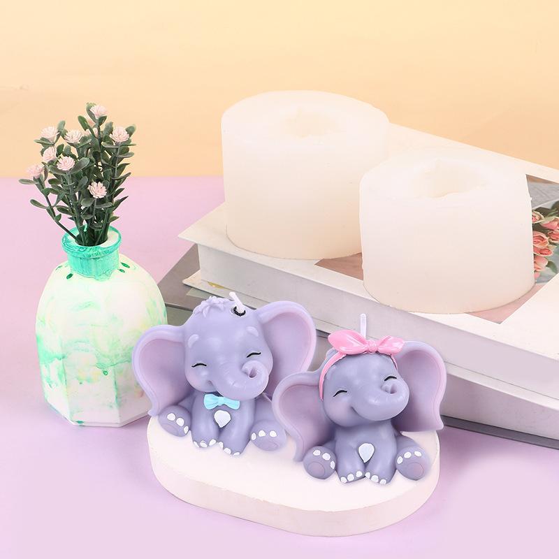 귀여운 3D 코끼리 실리콘 캔들 몰드, 쉽게 분리되는  - Candle Supplies Free Shipping 리뷰 및 가격