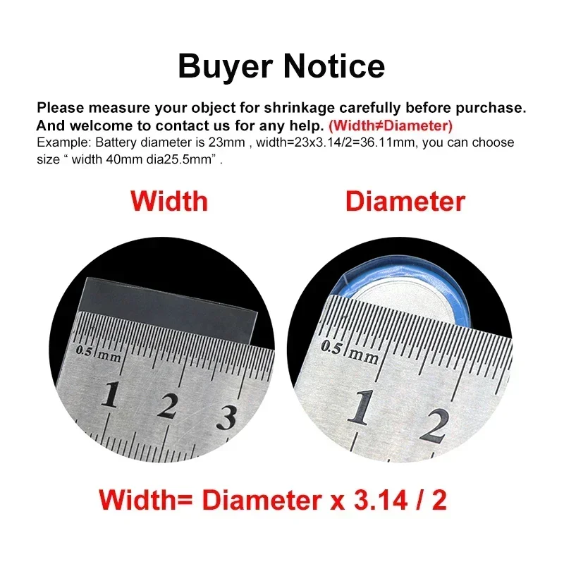 7~ 155mm 투명 PVC 열 수축 튜브 18650  - Shrink Sleeve Pvc 리뷰 및 가격