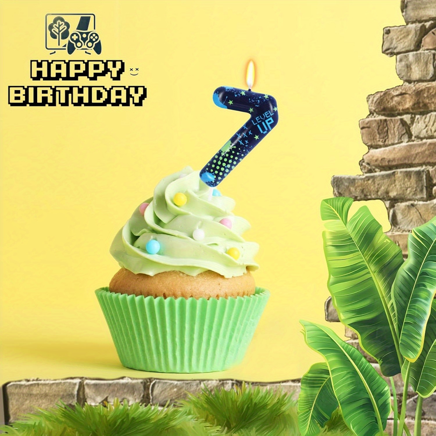 블루 게임보이 0-9 생일 양초, 비디오 게임 케이크  - Candle Supplies Usa 리뷰 및 가격