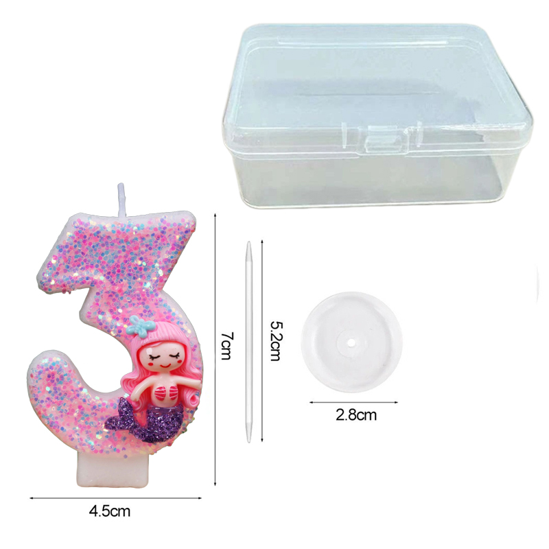 창의적인 핑크 인어 0-9 디지털 생일 양초 - 파티  - Candle Supplies Free Shipping 리뷰 및 가격