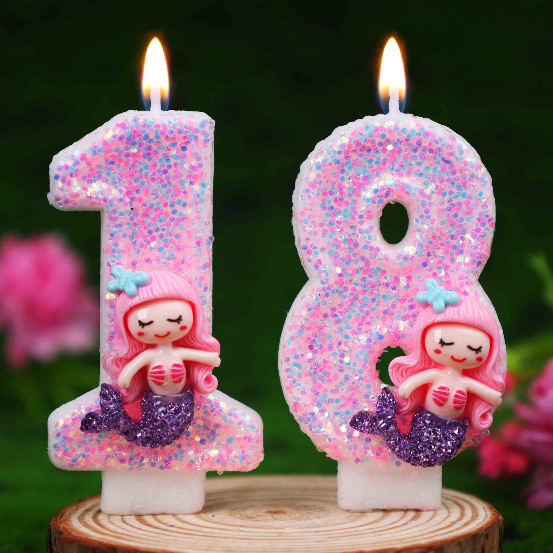 창의적인 핑크 인어 0-9 디지털 생일 양초 - 파티  - Candle Supplies Free Shipping 리뷰 및 가격