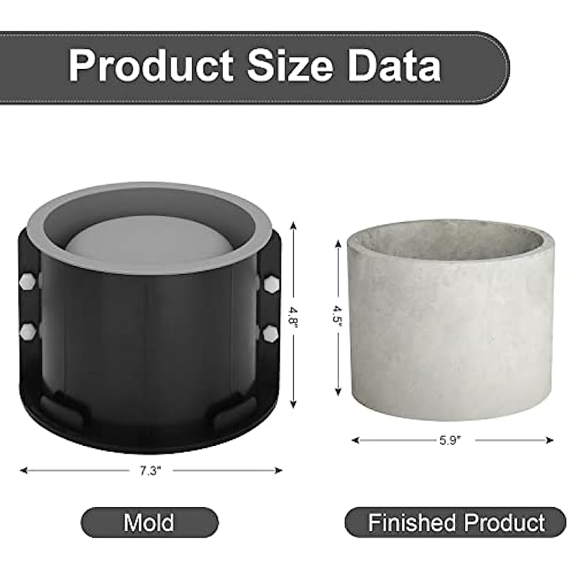 대형 원형 화분 시멘트 금형, 에폭시 송진 금형, 콘크 - Candle Supplies Jars 리뷰 및 가격