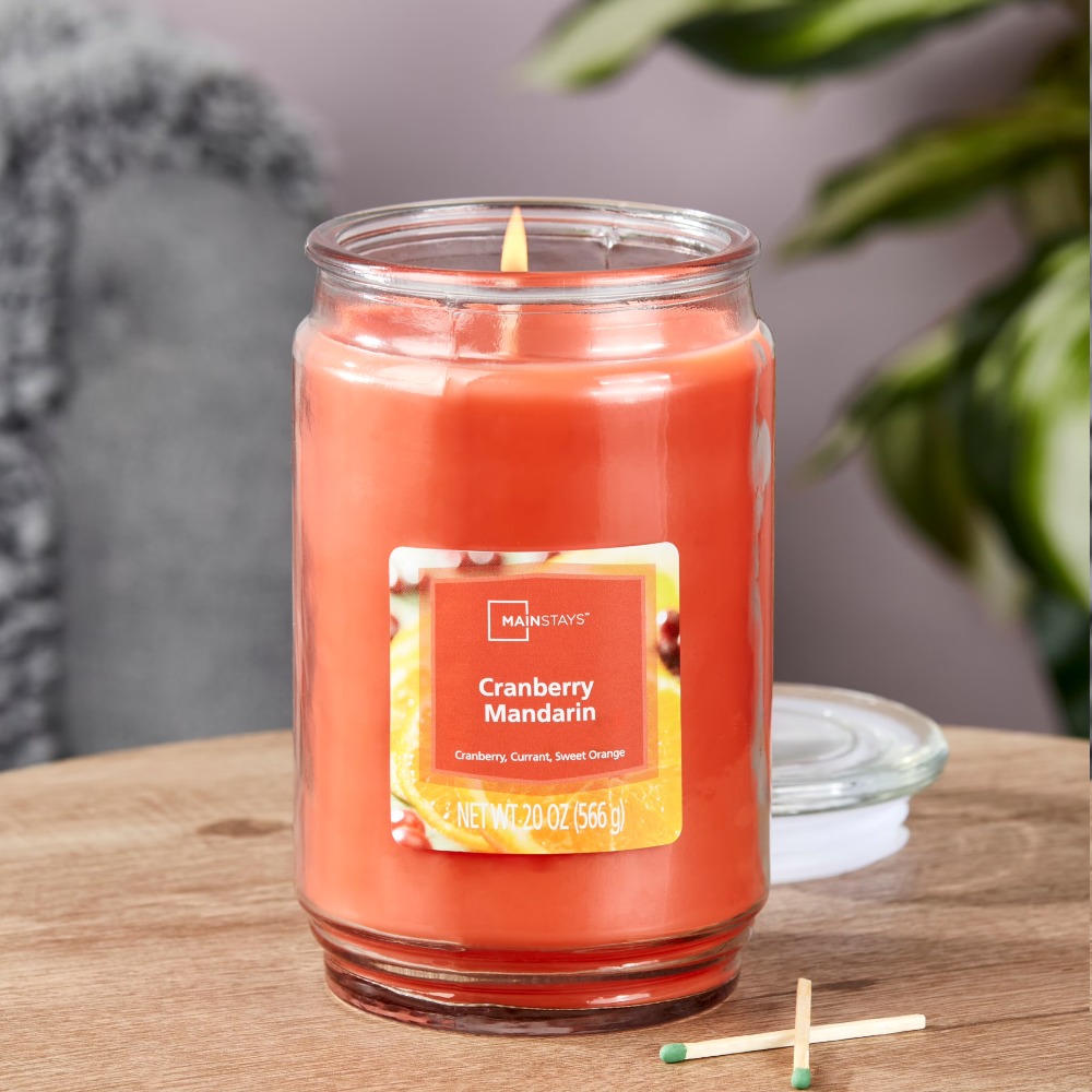 크랜베리 만다린 향초 대형 20온스 유리병 싱글윅 홈  - Candle Supplies Free Shipping 리뷰 및 가격