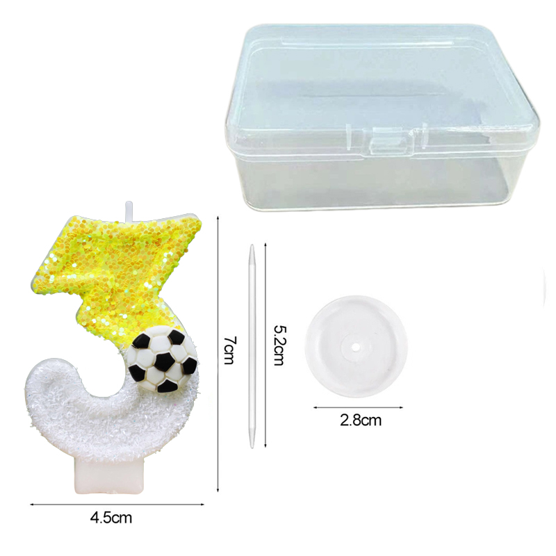 노란색 흰색 스팽글 스포츠 축구 디지털 생일 양초 -  - Candle Supplies Free Shipping 리뷰 및 가격
