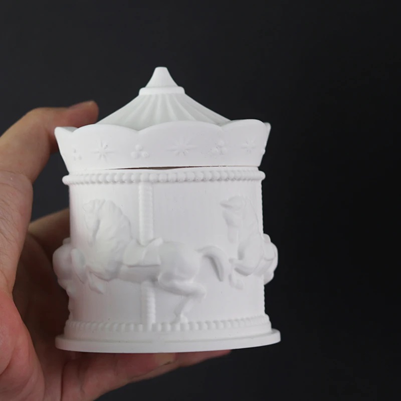 재미 있은 회전 목마 저장 상자 실리콘 금형 DIY 귀 - Candle Supplies Jars 리뷰 및 가격