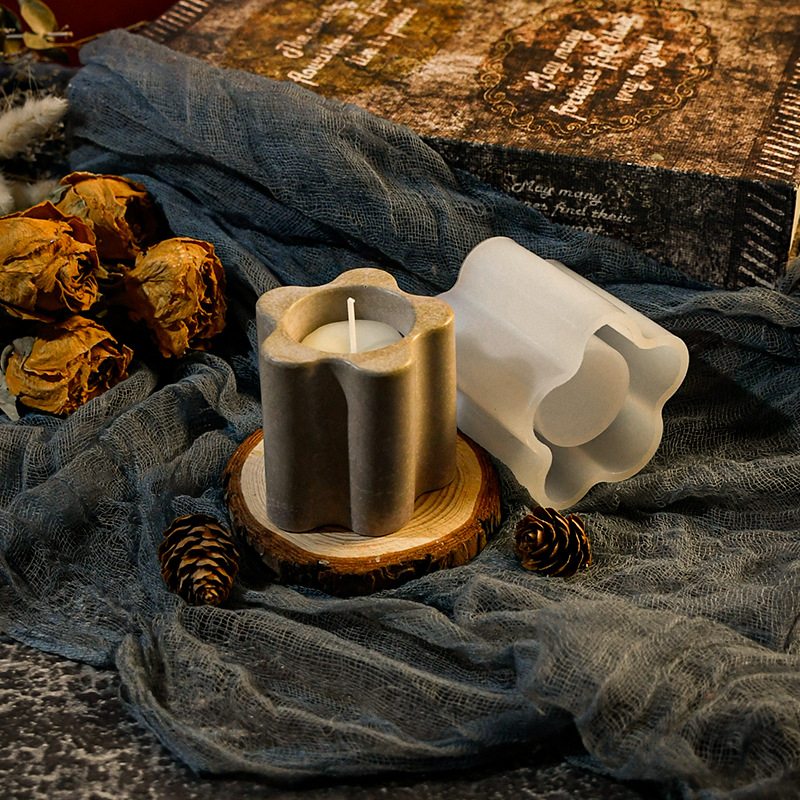 3D 매화 꽃 모양의 원통형 펜 홀더 캔들 컵 실리콘  - Candle Supplies Jars 리뷰 및 가격