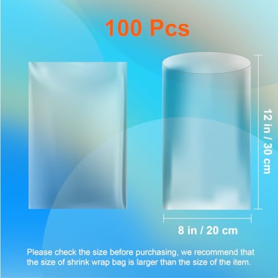 수축 필름 백 - 100개입 12 x 8인치 투명 PV - Shrink Sleeve Pvc 리뷰 및 가격