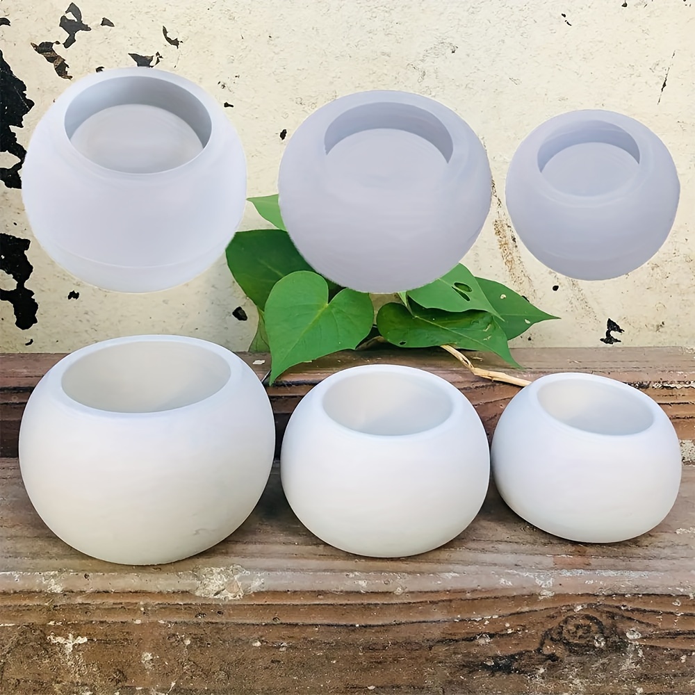 3개입-원형 화분 실리콘 몰드 3가지 사이즈 DIY 다 - Candle Supplies Jars 리뷰 및 가격