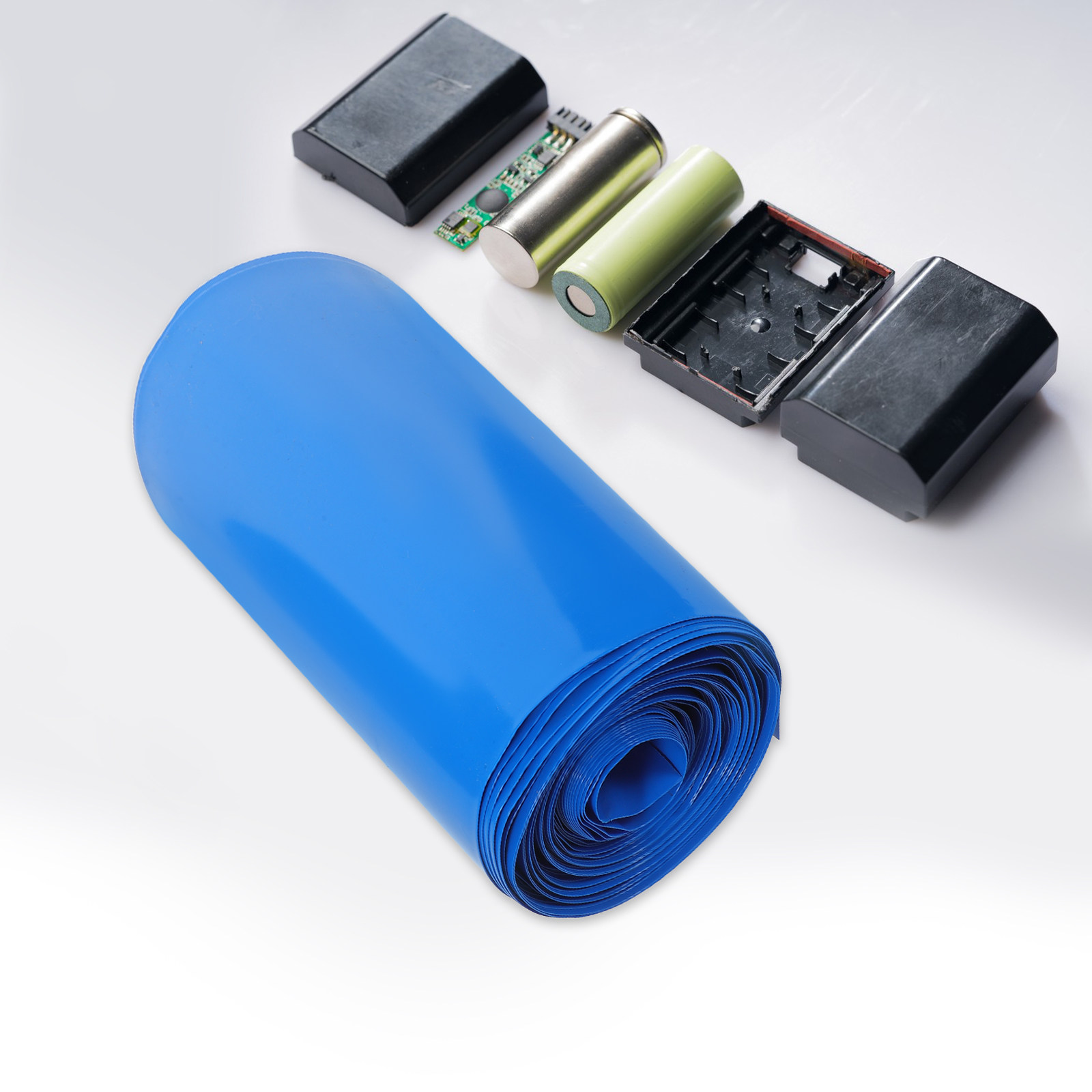 1 롤 열수축 튜브 블루 PVC 내열성 와이어 슬리브  - Shrink Sleeve Pvc 리뷰 및 가격