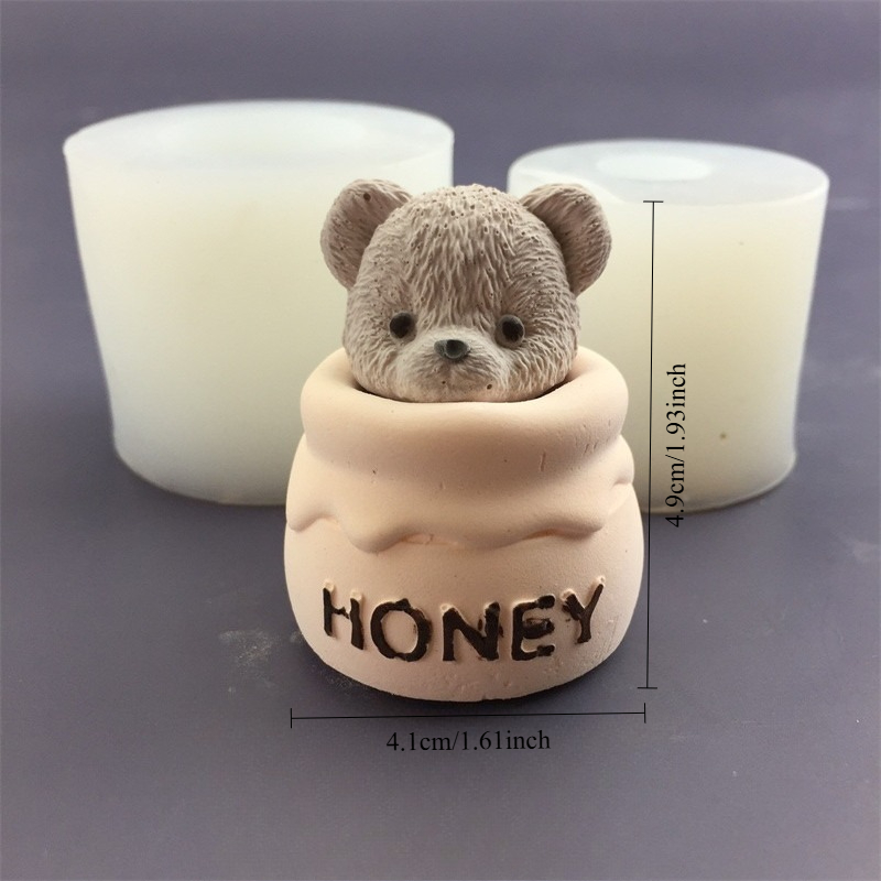 귀여운 곰돌이 꿀병 실리콘 캔들 몰드 큐브 몰드 아로마 - Candle Supplies Jars 리뷰 및 가격