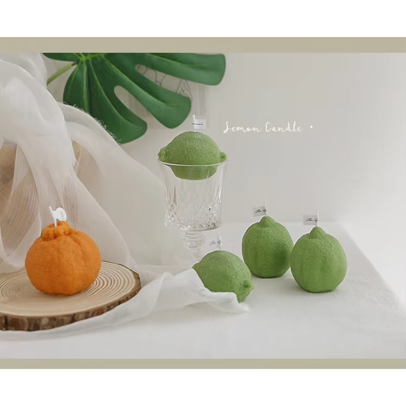 맞춤형 홈 데코 레몬 캔들 사진 촬영 소품 휴일 용품  - Candle Supplies Free Shipping 리뷰 및 가격