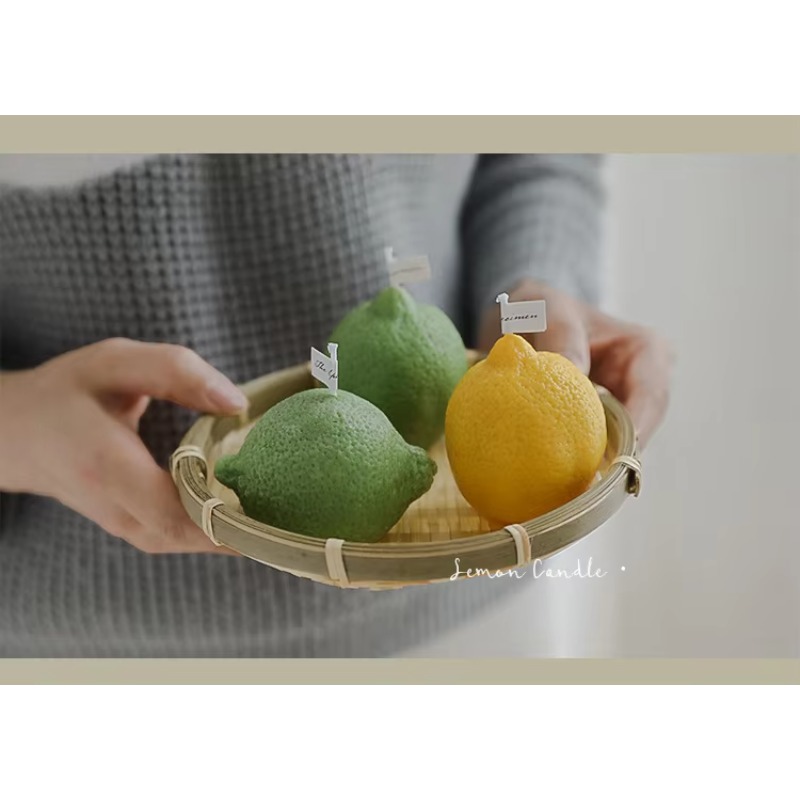 맞춤형 홈 데코 레몬 캔들 사진 촬영 소품 휴일 용품  - Candle Supplies Free Shipping 리뷰 및 가격