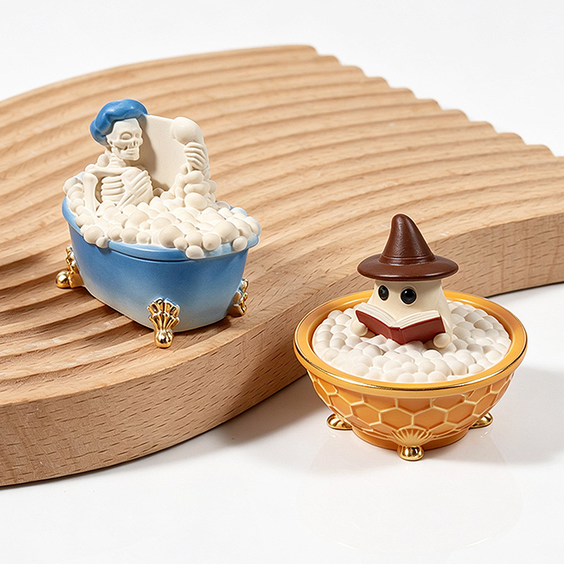 인간 골격 유령 욕조 보관함 실리콘 몰드 DIY 할로윈 - Candle Supplies Jars 리뷰 및 가격
