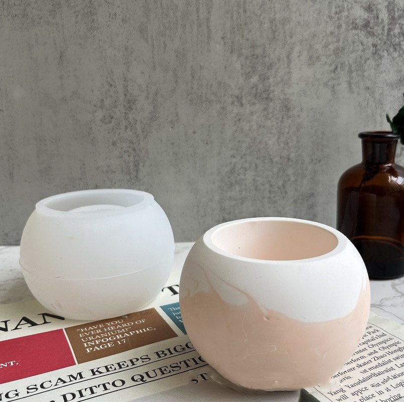 원형 콘크리트 캔들 항아리 실리콘 몰드, DIY 수제  - Candle Supplies Jars 리뷰 및 가격