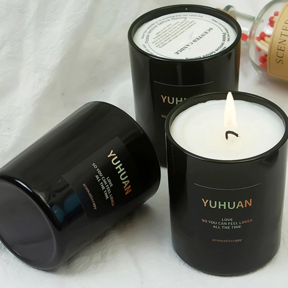 럭셔리 유리 캔들 항아리, 블랙 화이트 유리 캔들 홀더 - Candle Supplies Luxury 리뷰 및 가격